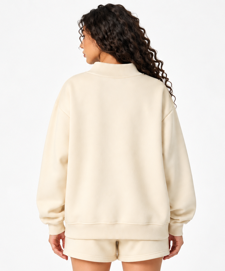 ICTHO Essential Fleece Mock-Neck Sweatshirt