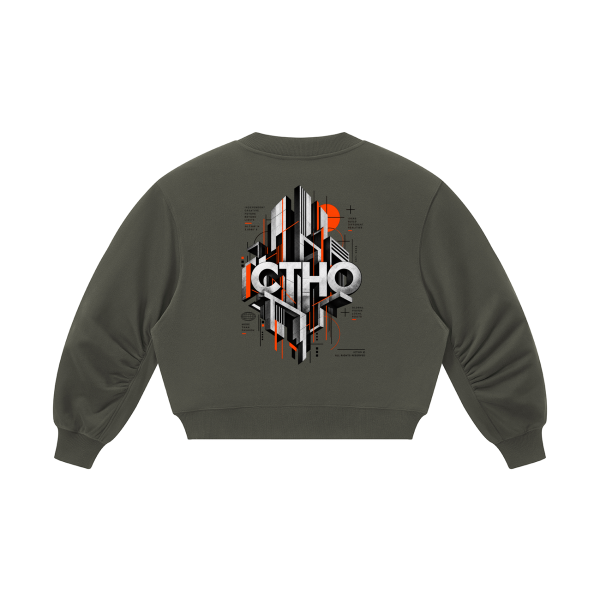 ICTHO Urban Geometry Crop Sweatshirt