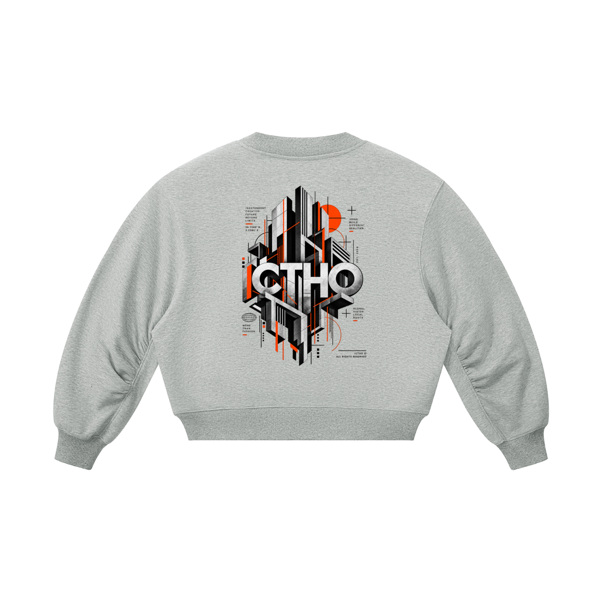ICTHO Urban Geometry Crop Sweatshirt