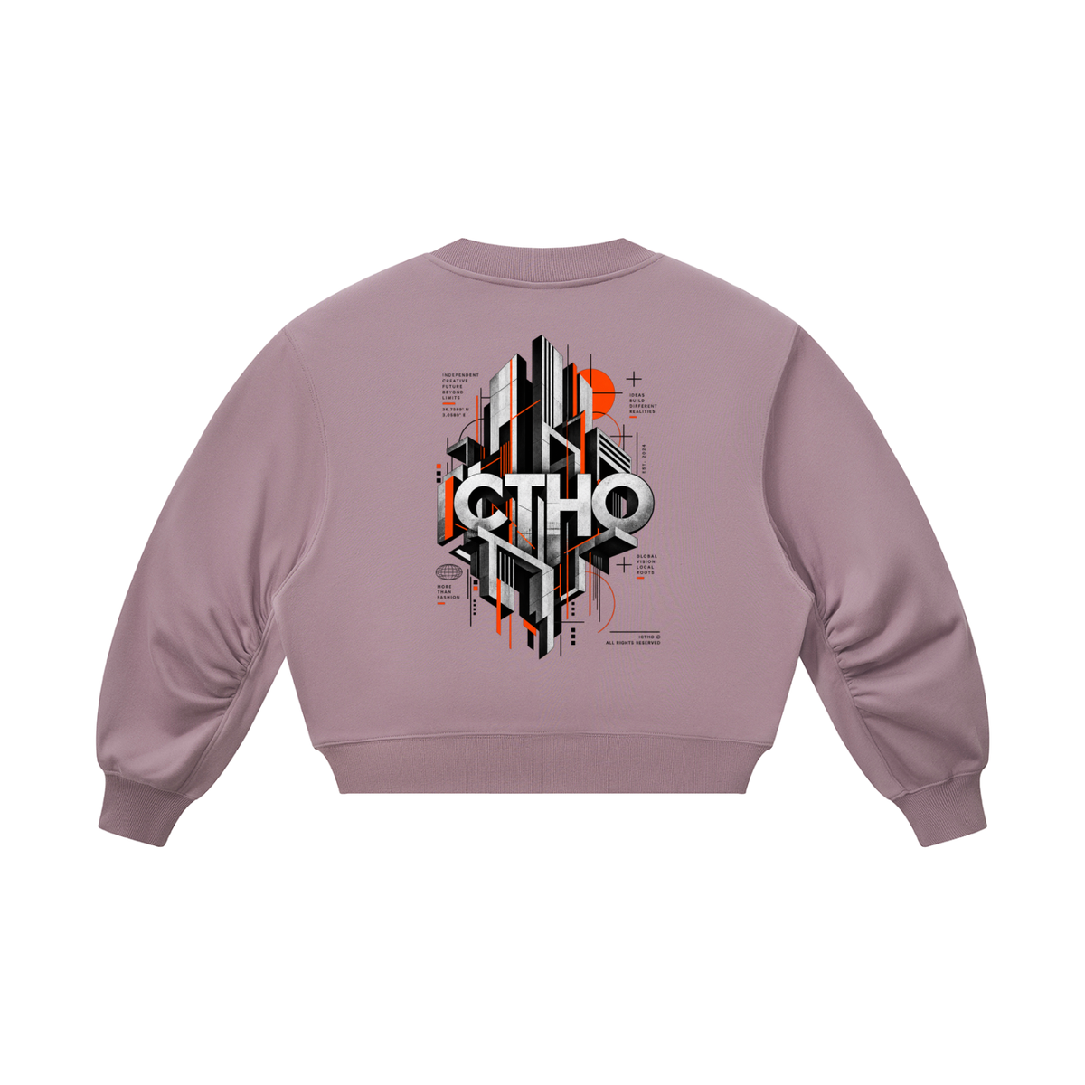 ICTHO Urban Geometry Crop Sweatshirt