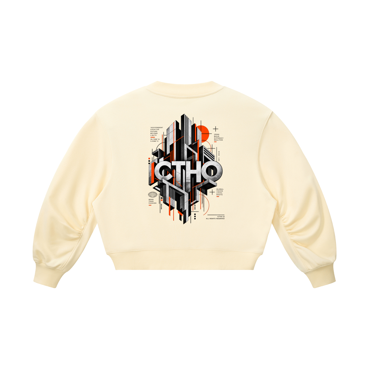 ICTHO Urban Geometry Crop Sweatshirt